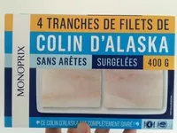 Mängden socker i Colin d'Alaska sans arêtes surgelés