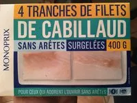 Mängden socker i Filets de cabillaud