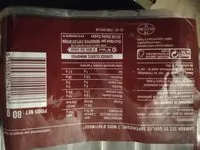 Mängden socker i Jambon sec salé au sel sec affiné 7 mois