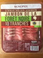 Mängden socker i Jambon de la Forêt noire 10 tranches