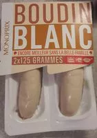 Mängden socker i Boudins blancs