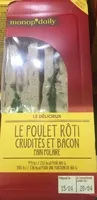 Mängden socker i Sandwich poulet roti crudité et bacon - pain polaire