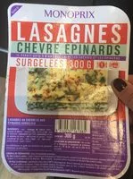 Mängden socker i Lasagnes chèvre épinards