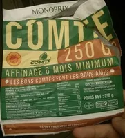 Mängden socker i Comté AOP (35 % MG)