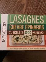 Mängden socker i Lasagnes chèvre épinards