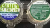 Mängden socker i Crottin de Chèvre Monoprix