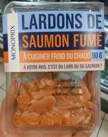 Mängden socker i Lardons de saumon fumés