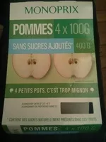 Mängden socker i Purée de pommes sans sucres ajoutés