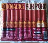 Mängden socker i Knacks pur porc
