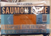 Mängden socker i Saumon fumé Norvège