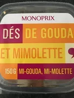 Mängden socker i Dés de gouda et mimolette
