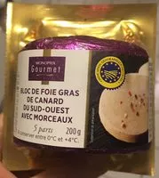 Mängden socker i Bloc de foie gras de canard, origine Sud-Ouest, 30% de morceaux