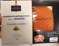 Mängden socker i Saumon atlantique fumé élevé en Norvège