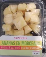 Mängden socker i Ananas en morceaux