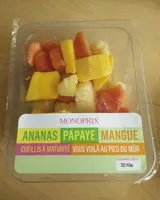Mängden socker i Ananas Papaye Mangue