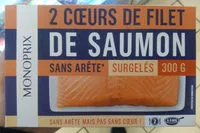 Mängden socker i Coeurs de filet de saumon, sans arêtes, surgelés