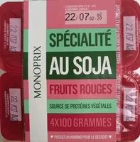 Mängden socker i Spécialité au Soja Fruits Rouges