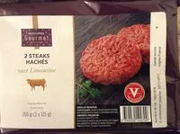 Mängden socker i 2 steaks hachés