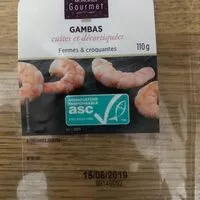 Mängden socker i Gambas décortiquées cuites réfrigérées, fermes et croquantes