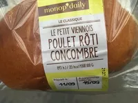 Mängden socker i Le Petit Viennois Poulet Rôti Concombre