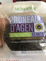 Mängden socker i Pruneaux d'Agen dénoyautés géants