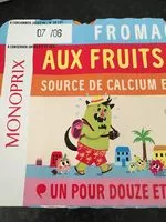 Mängden socker i Fromage frais aux fruits