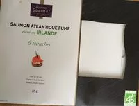 Mängden socker i Saumon atlantique fumé élevé en Irlande