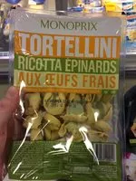 Mängden socker i Tortellini aux oeufs frais, à la ricotta et épinards