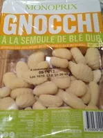 Mängden socker i Gnocchi à la semoule de blé dur