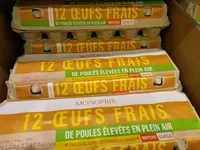 Mängden socker i Œufs frais de poules élevées en plein air