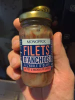 Mängden socker i Filets d'anchois à l'huile d'olive