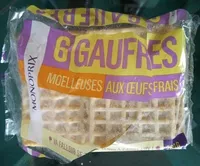Mängden socker i 6 gaufres moelleuses aux oeufs frais