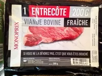 Mängden socker i Une entrecôte 200 g