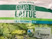 Mängden socker i Cœur de Laitue (1 à 2 personnes)