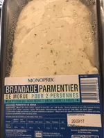 Mängden socker i Brandade parmentier de morue