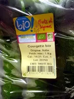 Mängden socker i Courgette Bio