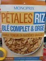 Mängden socker i Pétales Riz blé complet & orge