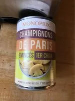 Mängden socker i Champignons de paris eminces