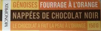 Mängden socker i Génoises fourrage à l'orange nappées de chocolat noir