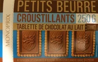 Mängden socker i Petits beurre croustillants tablette de chocolat au lait