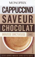 Mängden socker i Café soluble, cappuccino saveur chocolat