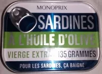 Mängden socker i Sardines à l'huile d'olive