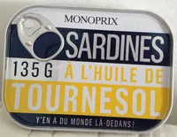 Mängden socker i Sardines à l'huile de tournesol