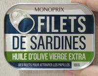 Mängden socker i Filets de sardines à l'huile d'olive vierge extra