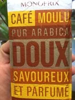 Mängden socker i Café moulu Pur Arabica Doux