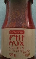 Mängden socker i Coulis de Tomates
