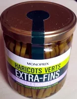 Mängden socker i Haricots Verts Extra-Fins 400 g