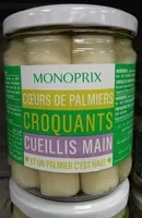 Mängden socker i Coeurs de palmiers