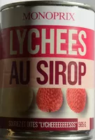Mängden socker i Lychees au sirop