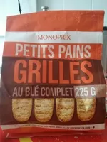 Mängden socker i Petits Pains grillés au blé complet